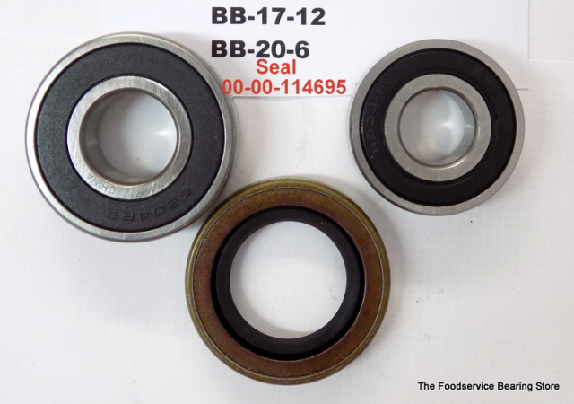 Hobart A-120-A200 Planetary Center Shaft Ball Bearings BB-17-12-BB-20-6& Oil Seal 00-114695